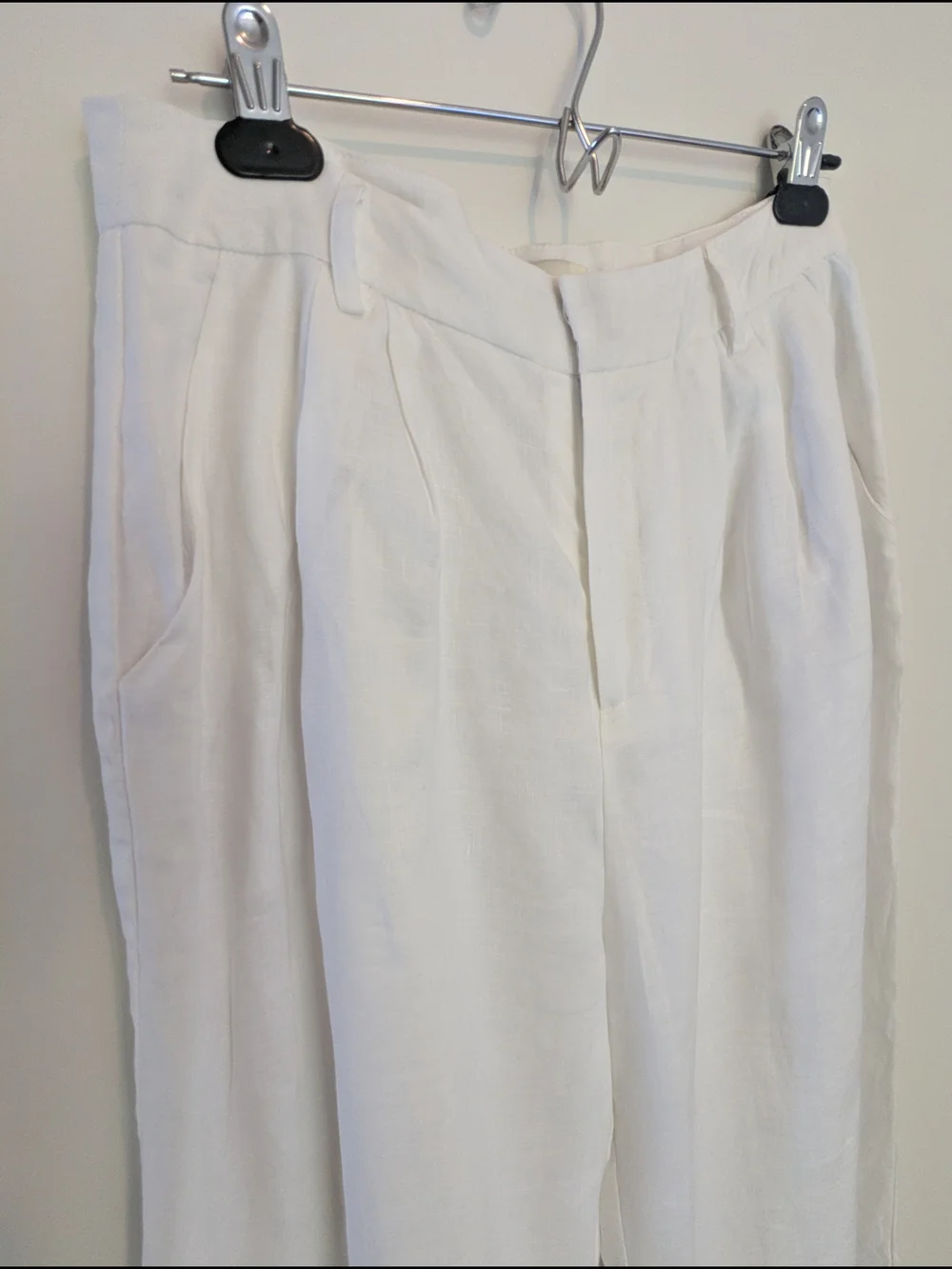 DISSH 100% Linen Wide-Leg Tailored Pants - Picture 4 of 7